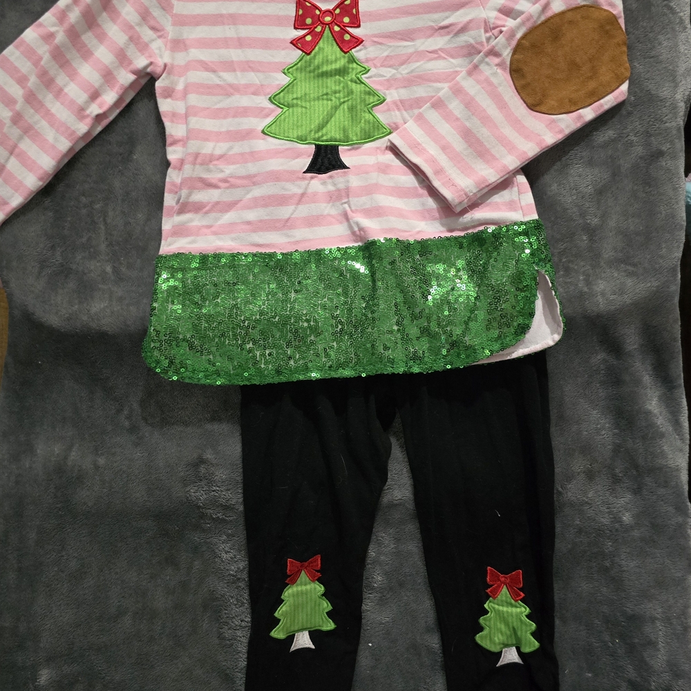 Festive Kids Christmas Tree Outfit Set